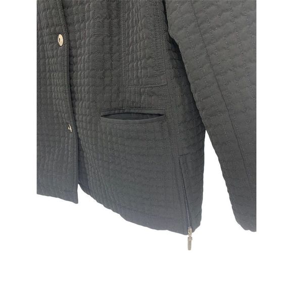 Womens Gallery Quilted Lined Jacket GUC XLarge 0203 Black GUC - Picture 3 of 6